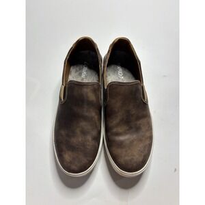 Olukai Lae'Ahi'ILI Brown Leather Slip On Loafer Boat Deck Shoes Mens 12 EU 45